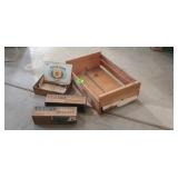 Wooden Cheese Boxes, Crate, Etc.