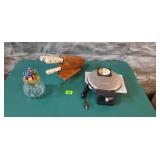Cuisinart Waffle Iron, Knife Block Set & Decor Jar