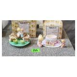2 Precious Moments Mini Tea Sets