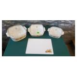 Vintage Corningware Casseroles & Cutting Board