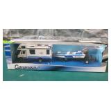 Vintage Toy Class C Motorhome & Speed Boat