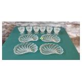 Cut Glass Glasses & Glass Snack Plates