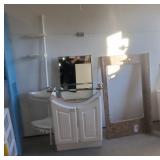 Vanity, Mirror, Shower Rack, Countertop