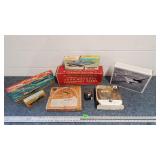 Lot of Vintage Toy Boxes. EMPTY.