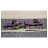 2 Dodge Charger Jim Beam Whisky Decanters