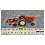 Old Vintage Tractor & Plow Toy