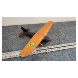 Vintage Pressed Steel Toy Airplane