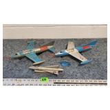 3 Vintage Marx Toy Planes