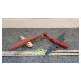 Pair of Rustic Toy Planes: Stratocruiser, Clipper