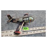 Vintage Tin Friction XV-3 Army Helicoptor-Plane