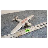 Vintage Silver Eagle Tin Wind Up Toy Plane