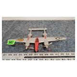 Rare Antique Hubley Toy Military P38 Twin Engine