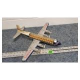 Rare DC-7 United Airlines Tin Toy w/Visible Seats