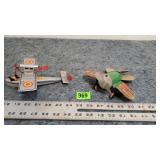 Vintage Wind Up Seaplane & Sky Hawk Toy Plane