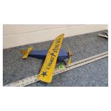 Antique Blue Comet Toy Airplane