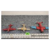 Lot of 3 Foldable Wings Pressed Steel Planes
