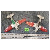 Pair of Hubley Diecast Navy Fighter Foldable Wings