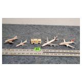 Lot of 5 TWA Airplanes & Passenger Van