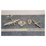 Lot of 2 Desk Model Fighter Planes