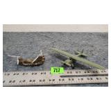 Lot of 2:Chinook Copter USA MASH; Army Green Plane