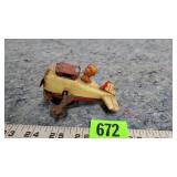 1920s Vintage Airplane Wind Up Tin Toy