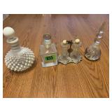 Assorted Vintage Perfume Bottles with Stoppers
