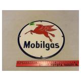 Round Mobilgas Sign
