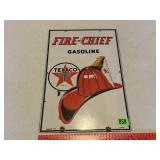 Texaco Gasoline Fire Chief Sign