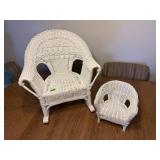 Pair of Wicker Doll Chairs