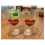 2 Coca-Cola Glasses