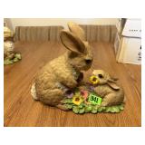 Mother & Baby Bunny Decor Figurine
