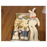 Assorted Plush & Resin Easter Bunnies