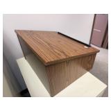 Table Top Podium with Book Ledge & Storage Shelf