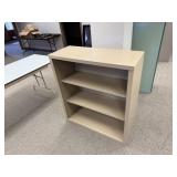 Light Colored Metal Bookcase 2 Shelves