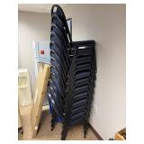 12 Stackable Upholstered Cushioned Banquet Chairs