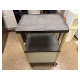 2 Shelf Media Cart with Wheels