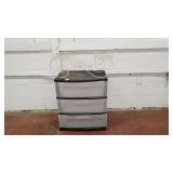 3 Drawer Rolling Cart with Metal Plant Holder