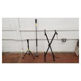 Long Handled Scraper, 2 Adjustable Stands