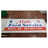 Miller Feed Service Sign (Plastic)