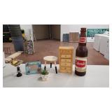 Decor Items, Large Schmidt Bottle, Etc.