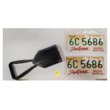 License Plates & Emergency Shovel