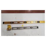 2 Newer Construction Levels, 25' Tape Measure