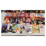 Assorted Magazines, Books. Time, Country Music etc