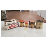 Canning Jars, Vintage Metal Canisters