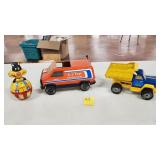 Tonka Van, Dump Truck & Sylvester Roly Poly Toy