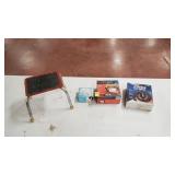 Vintage Red Metal Stool, Float, Light, Pull Chan