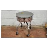Rolling Metal Shop Stool