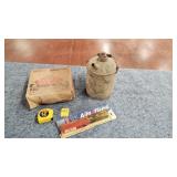 Mytee Glo Portable Heater, Gas Can, Tape Measure