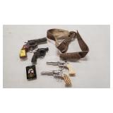 Cap Guns, Holster Belt, Jack Daniels Cards, Etc.