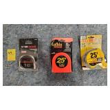 Tape Measures: 16' (1) & 25'(2)